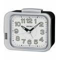 Seiko Silver Alarm Clock w/ Large Arabic Number Dial (3 3/4"x4 3/4"x2 3/8")
